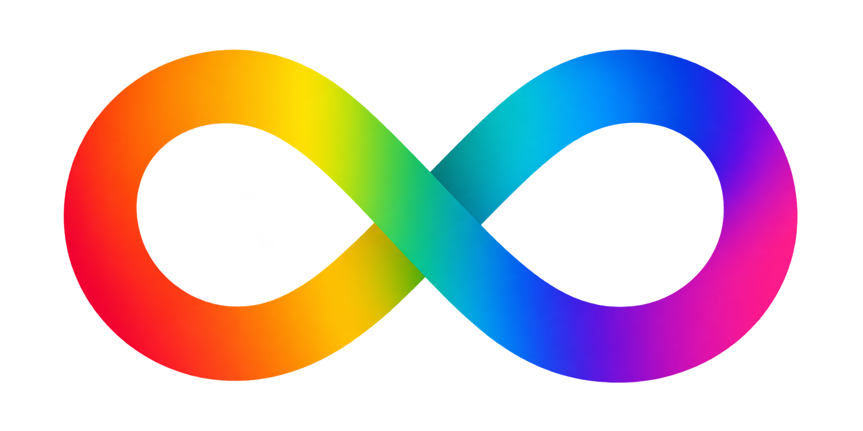 Neurodiversity rainbow infinity symbol